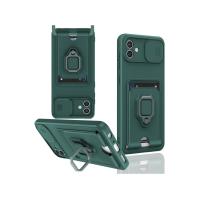 Newface Samsung Galaxy A06 Kılıf Zuma Kartvizitli Yüzüklü Silikon - Yeşil