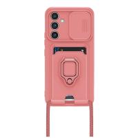 Newface Samsung Galaxy A36 Kılıf Zuma Kartvizitli Yüzüklü Silikon - Pembe