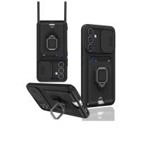 Newface Samsung Galaxy A56 Kılıf Zuma Kartvizitli Yüzüklü Silikon - Siyah