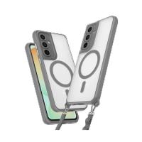 Newface Samsung Galaxy S24 FE Kılıf Enka Magsafe Silikon Kılıf - Titan Gri