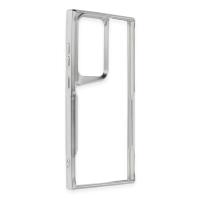 Newface Samsung Galaxy S25 Ultra Kılıf Boyi Silikon Kapak - Gümüş