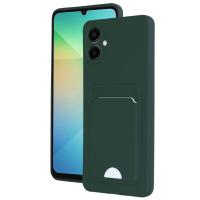 Newface Samsung Galaxy A06 Kılıf Kelvin Kartvizitli Silikon - Koyu Yeşil