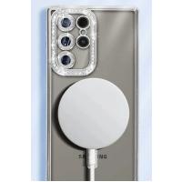 Newface Samsung Galaxy S25 Ultra Kılıf Joke Simli Magneticsafe Kılıf - Derin Mor