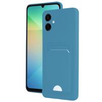 Newface Samsung Galaxy A06 Kılıf Kelvin Kartvizitli Silikon - Mavi
