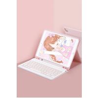 Newface Samsung Galaxy X910 Tab S9 Ultra 14.6 Kılıf KC01 Smart Klavyeli Tablet Kılıfı - Pembe