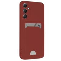 Newface Samsung Galaxy S24 FE Kılıf Kelvin Kartvizitli Silikon - Bordo