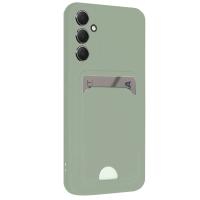 Newface Samsung Galaxy A16 5G Kılıf Kelvin Kartvizitli Silikon - Su Yeşili