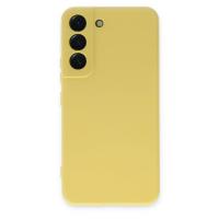 Newface Samsung Galaxy S22 Kılıf Nano içi Kadife Silikon - Sarı