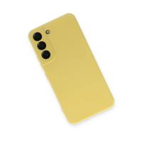 Newface Samsung Galaxy S22 Kılıf Nano içi Kadife Silikon - Sarı