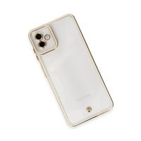 Newface Samsung Galaxy A04 Kılıf Liva Lens Silikon - Beyaz