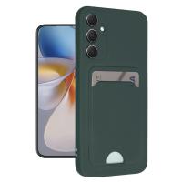 Newface Samsung Galaxy A26 Kılıf Kelvin Kartvizitli Silikon - Koyu Yeşil