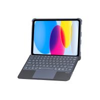 Newface T5508D iPad 2022 10.9 (10.Nesil) Kılıf Palermo Ledli Klavyeli Standlı Tablet Kılıfı - Siyah