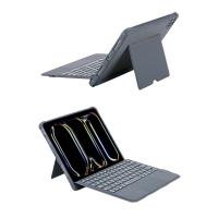 Newface T5504D iPad Pro 11 (2024) Kılıf Palermo Ledli Klavyeli Standlı Tablet Kılıfı - Siyah