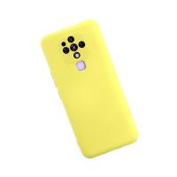 Newface Tecno Camon 16 Kılıf Nano içi Kadife Silikon - Sarı