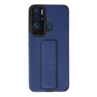 Newface Tecno Pova Neo Kılıf Mega Standlı Silikon - Mavi