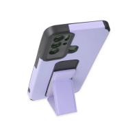 Newface Tecno Pova Neo Kılıf Mega Standlı Silikon - Lila