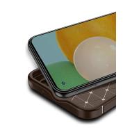 Newface Tecno Spark 30 Pro Kılıf Auto Focus Karbon Kapak - Kahverengi