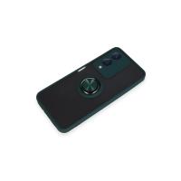 Newface Vivo Y17S Kılıf Montreal Yüzüklü Silikon Kapak - Yeşil