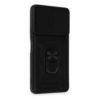 Newface Vivo Y36 Kılıf Pars Lens Yüzüklü Silikon - Siyah