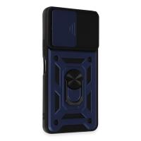 Newface Vivo Y36 Kılıf Pars Lens Yüzüklü Silikon - Lacivert