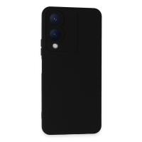 Newface Vivo Y17S Kılıf Nano içi Kadife Silikon - Siyah