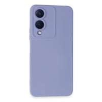Newface Vivo Y17S Kılıf Nano içi Kadife Silikon - Lila