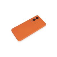 Newface Vivo Y17S Kılıf Nano içi Kadife Silikon - Turuncu