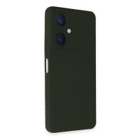 Newface Vivo Y27 Kılıf Nano içi Kadife Silikon - Koyu Yeşil