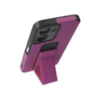 Newface Vivo Y16 Kılıf Mega Standlı Silikon - Mor