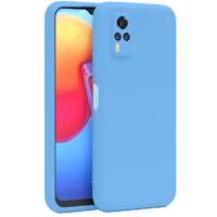Newface Vivo Y53S Kılıf Nano içi Kadife Silikon - Mavi