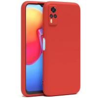 Newface Vivo Y53S Kılıf Nano içi Kadife Silikon - Kırmızı