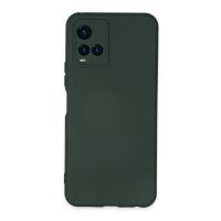 Newface Vivo Y21S Kılıf Nano içi Kadife Silikon - Koyu Yeşil