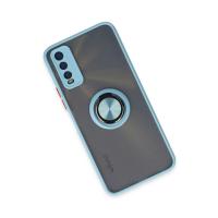 Newface Vivo Y11S Kılıf Montreal Yüzüklü Silikon Kapak - Buz Mavi