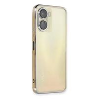 Newface Vivo Y16 Kılıf Razer Lensli Silikon - Gold