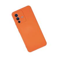 Newface Vivo V23 5G Kılıf Nano içi Kadife Silikon - Turuncu