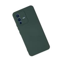 Newface Vivo V23 5G Kılıf Nano içi Kadife Silikon - Koyu Yeşil