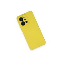 Newface Vivo Y35 Kılıf Nano içi Kadife Silikon - Sarı