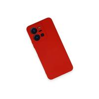 Newface Vivo Y35 Kılıf Nano içi Kadife Silikon - Kırmızı