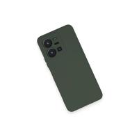 Newface Vivo Y35 Kılıf Nano içi Kadife Silikon - Koyu Yeşil