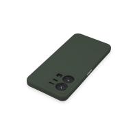 Newface Vivo Y35 Kılıf Nano içi Kadife Silikon - Koyu Yeşil