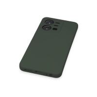 Newface Vivo Y35 Kılıf Nano içi Kadife Silikon - Koyu Yeşil