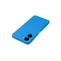 Newface Vivo Y16 Kılıf Nano içi Kadife Silikon - Mavi