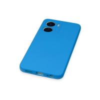 Newface Vivo Y16 Kılıf Nano içi Kadife Silikon - Mavi