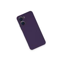 Newface Vivo Y16 Kılıf Nano içi Kadife Silikon - Mor