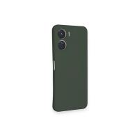 Newface Vivo Y16 Kılıf Nano içi Kadife Silikon - Koyu Yeşil