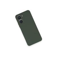 Newface Vivo Y16 Kılıf Nano içi Kadife Silikon - Koyu Yeşil