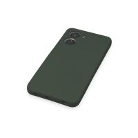 Newface Vivo Y16 Kılıf Nano içi Kadife Silikon - Koyu Yeşil