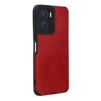 Newface Vivo Y16 Kılıf Loop Deri Silikon - Kırmızı