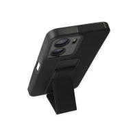 Newface Vivo Y16 Kılıf Mega Standlı Silikon - Siyah