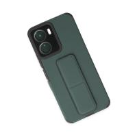 Newface Vivo Y16 Kılıf Mega Standlı Silikon - Yeşil